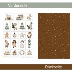 Weihnachtskugeln - Serie Weihnachten boho - Designpapier